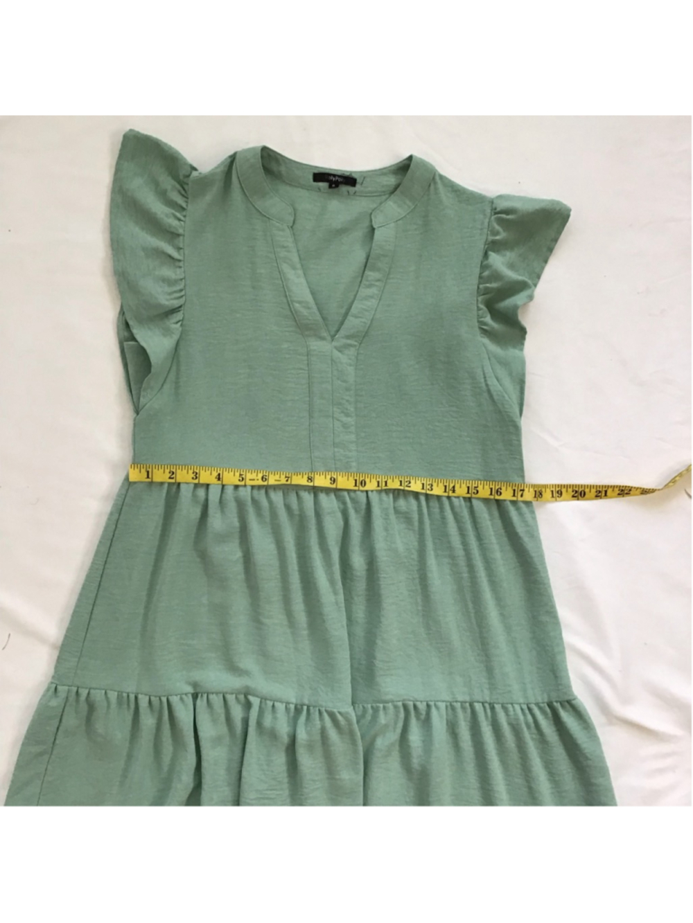 RolyPoly Women Sassy Sage Green Tiered Midi SunDress S - Picture 9 of 11
